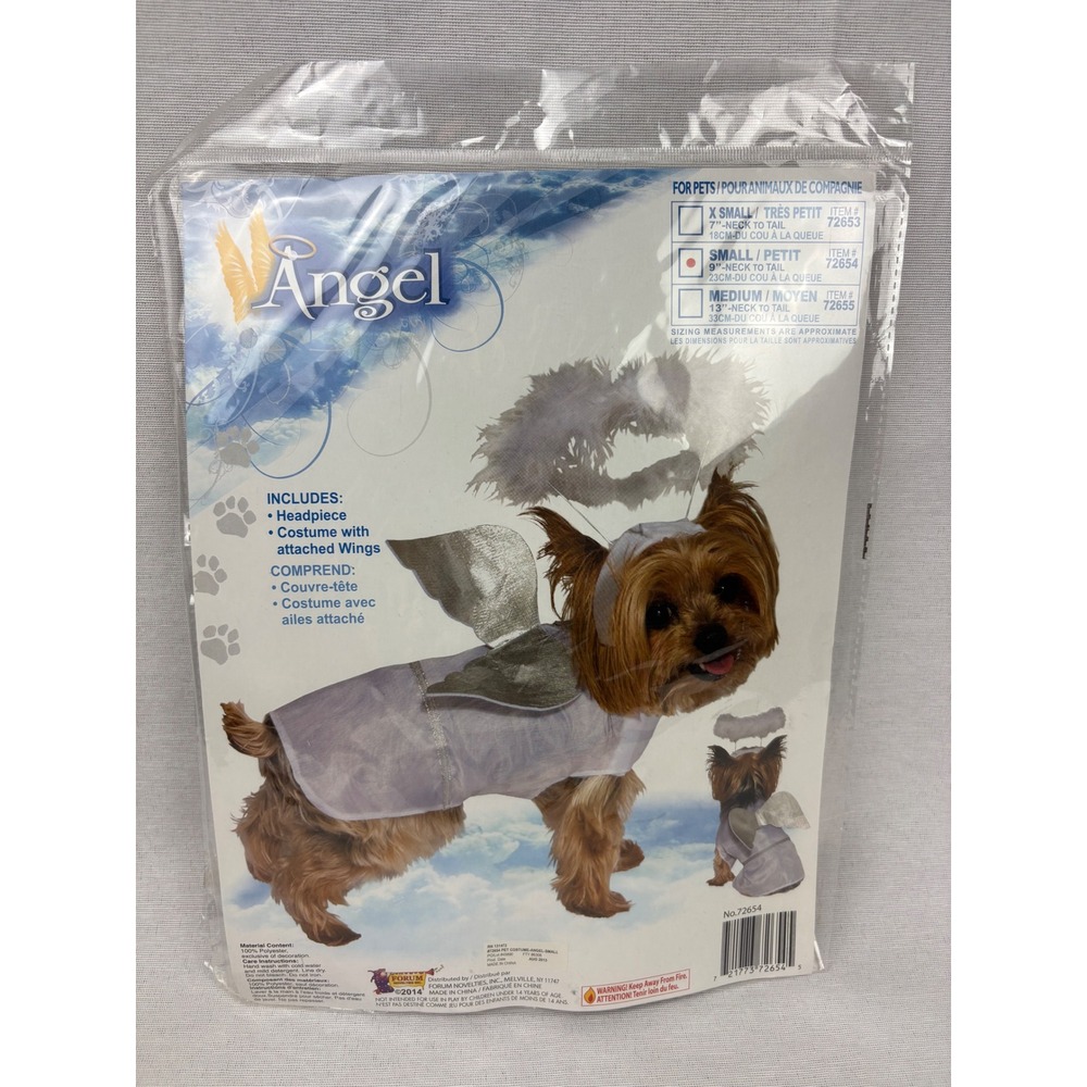 Small Dog Angel Costume Halloween Costume Dog Angel Halo‎ Wings Forum Novelties